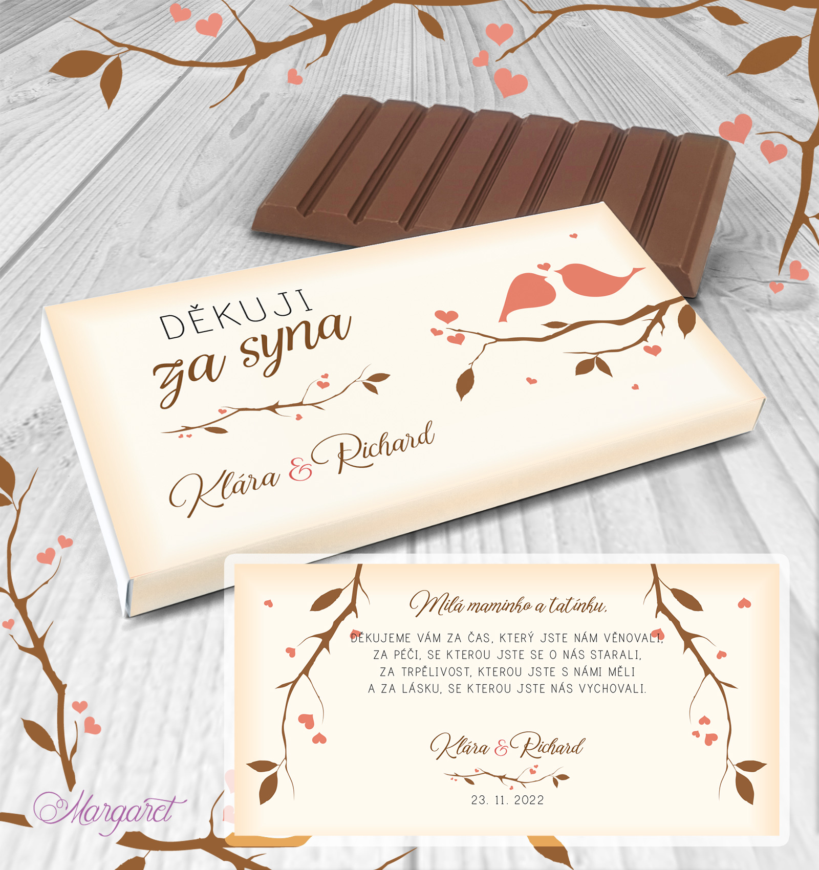 Čokoláda "Poděkování za syna" | SK12