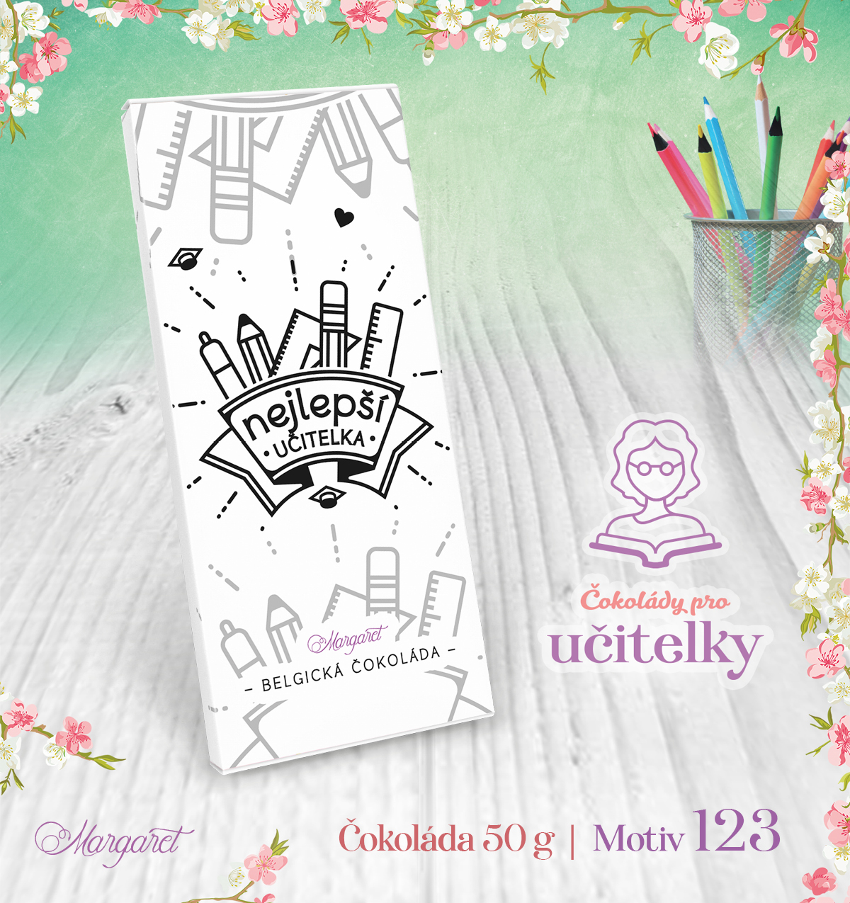 Belgická čokoláda 50 g | Motiv 123