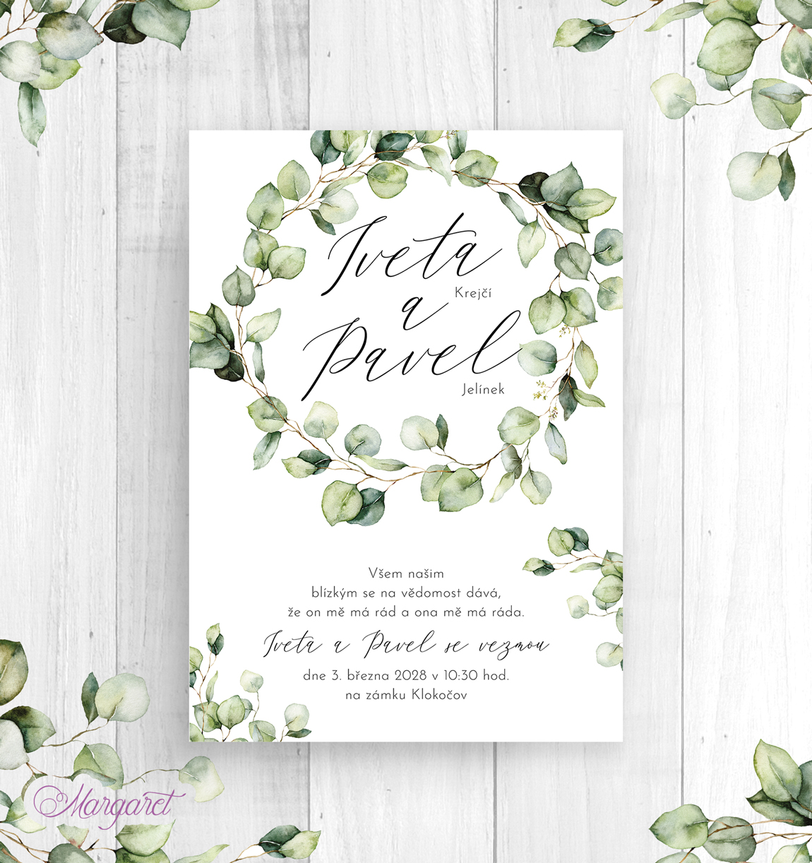 Svatební oznámení A6 Vzorek | SK21