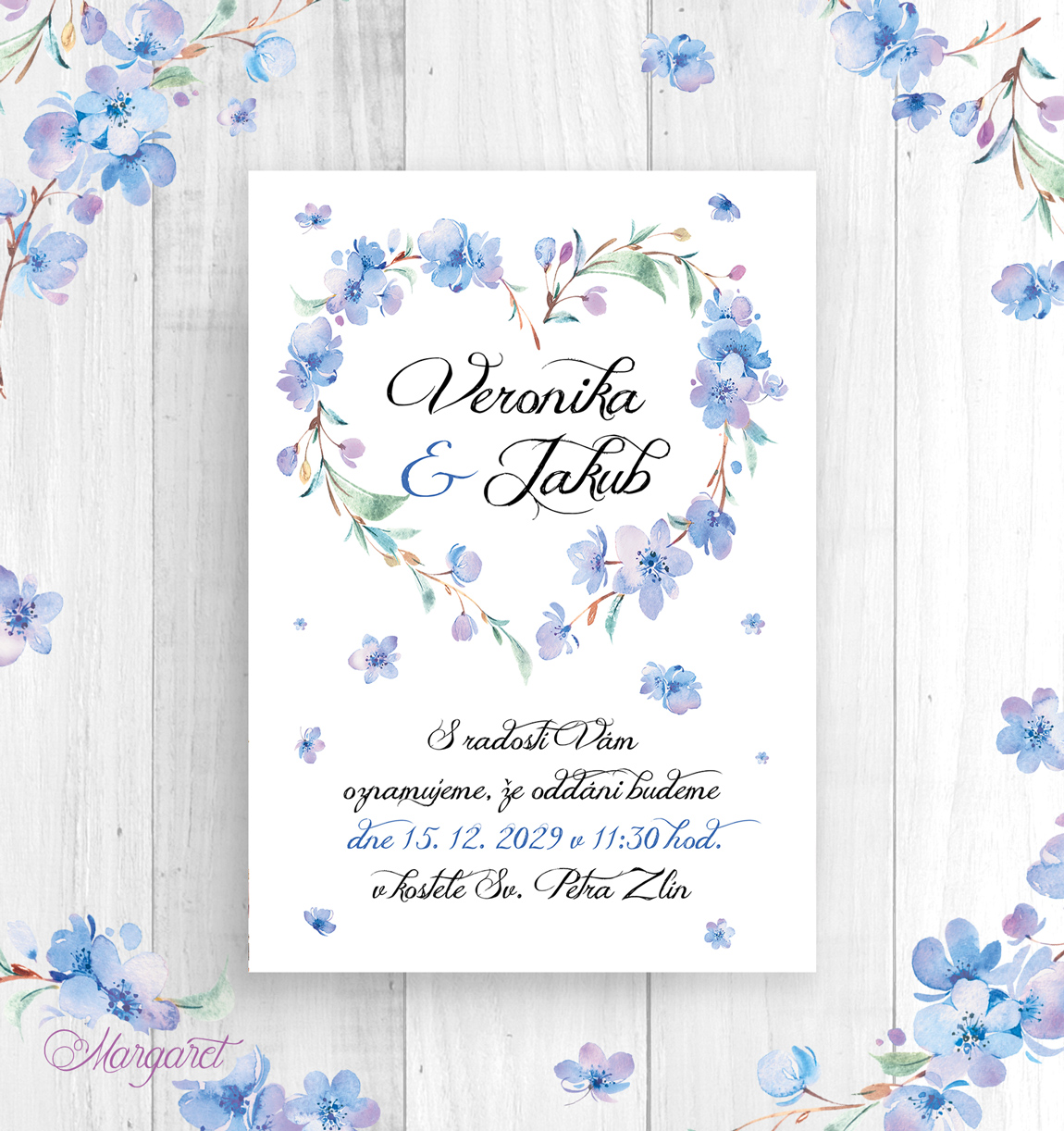 Svatební oznámení A6 Vzorek | SK33