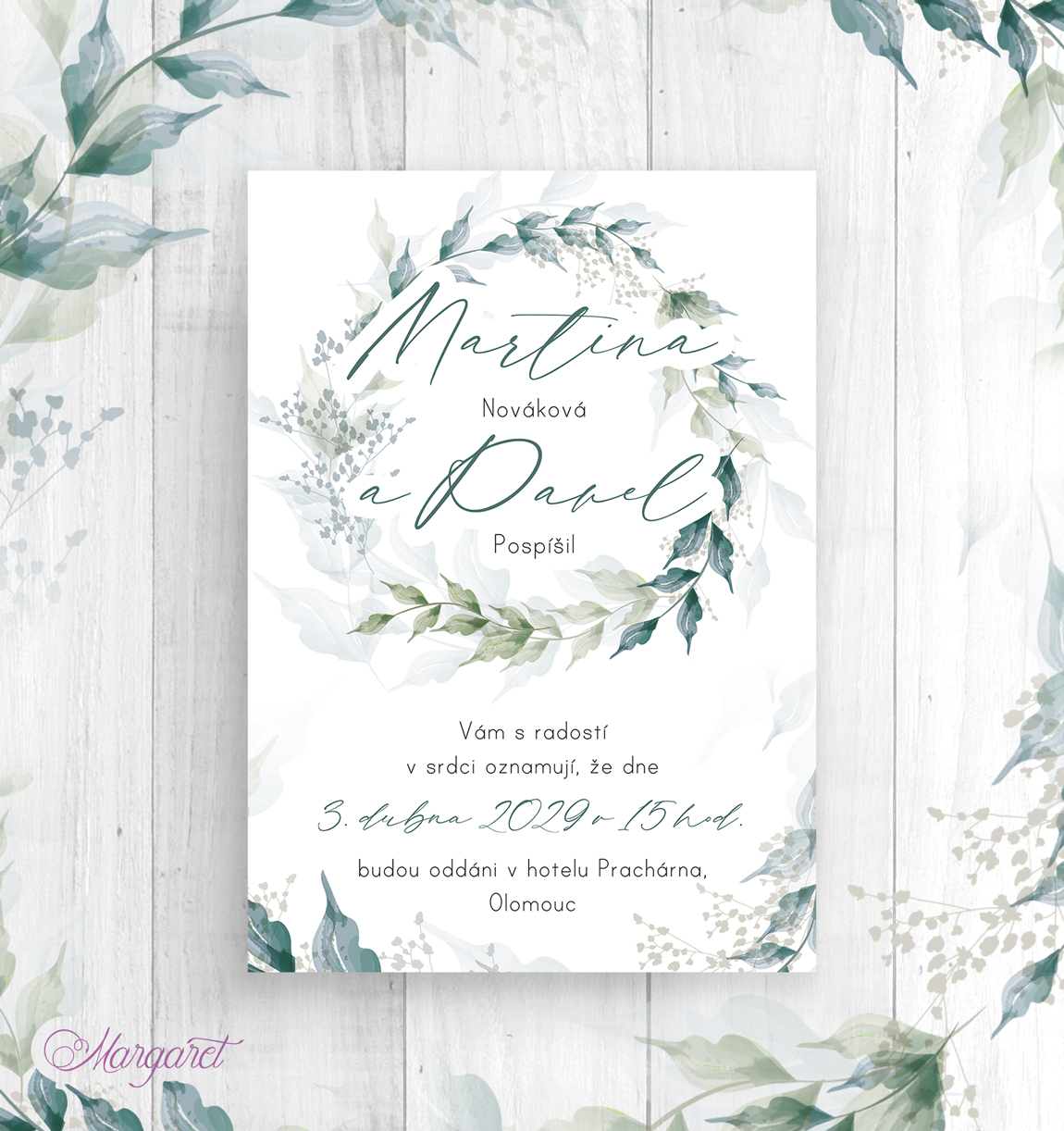 Svatební oznámení A6 Vzorek | SK34