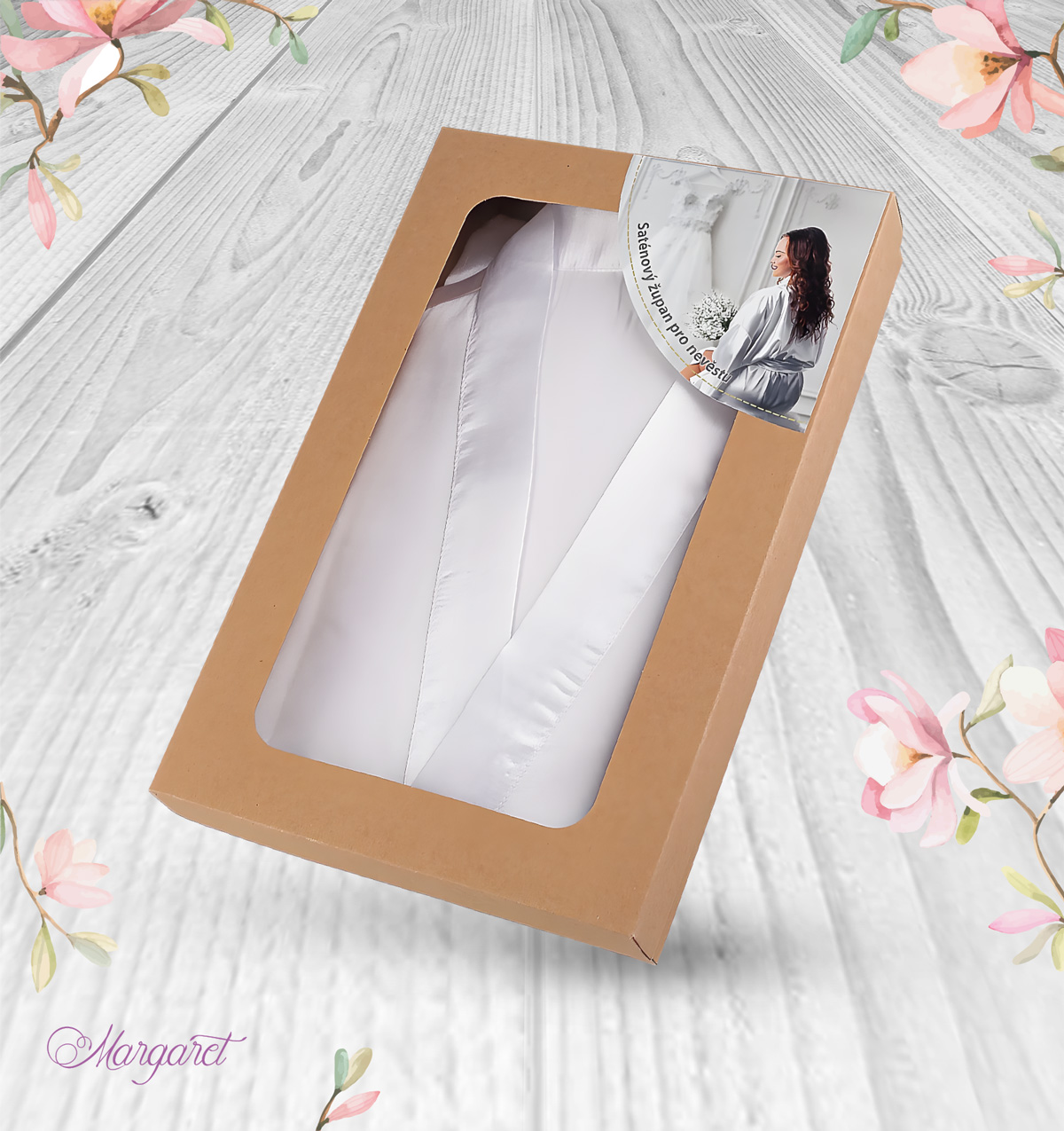 Saténový župan pro nevěstu