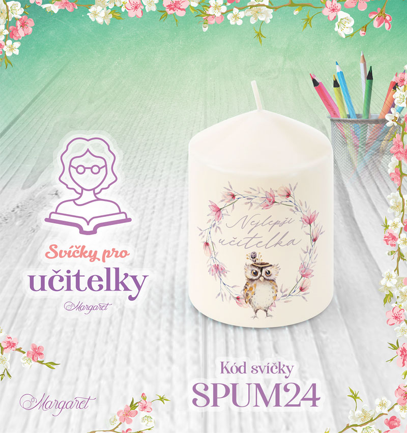 Svíčka s potiskem – Pro učitelky / Malá | Motiv 24