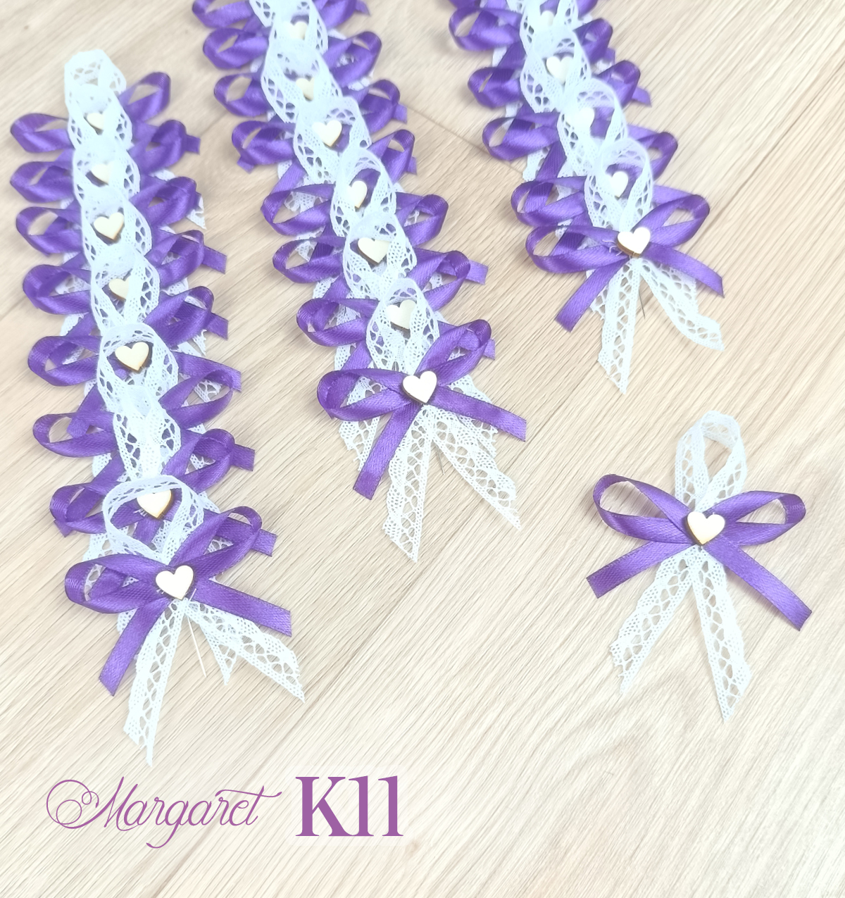 Krajkové svatební vývazky K11 (Purple)