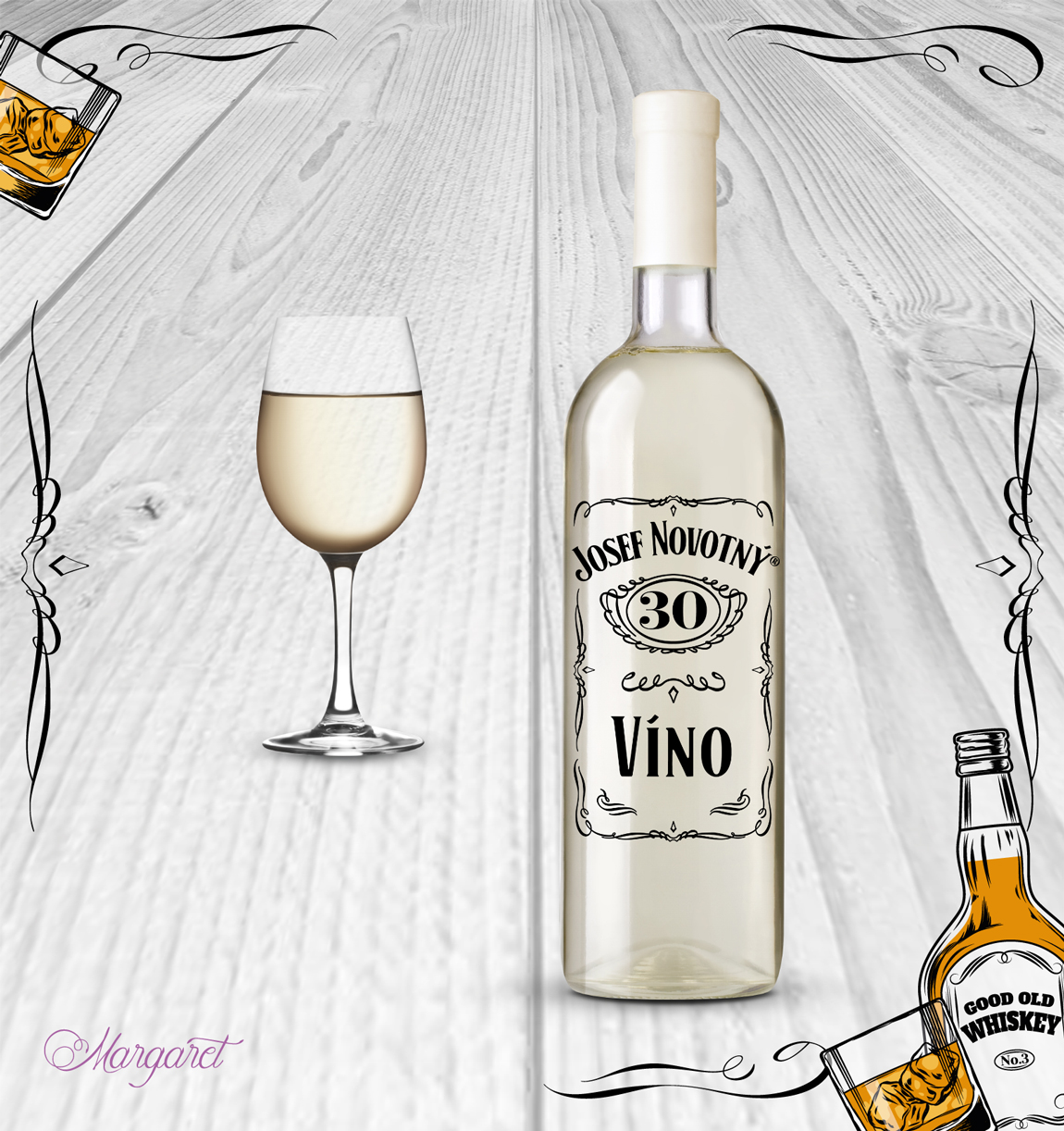 Průhledná etiketa na víno | Whiskey POZV_01