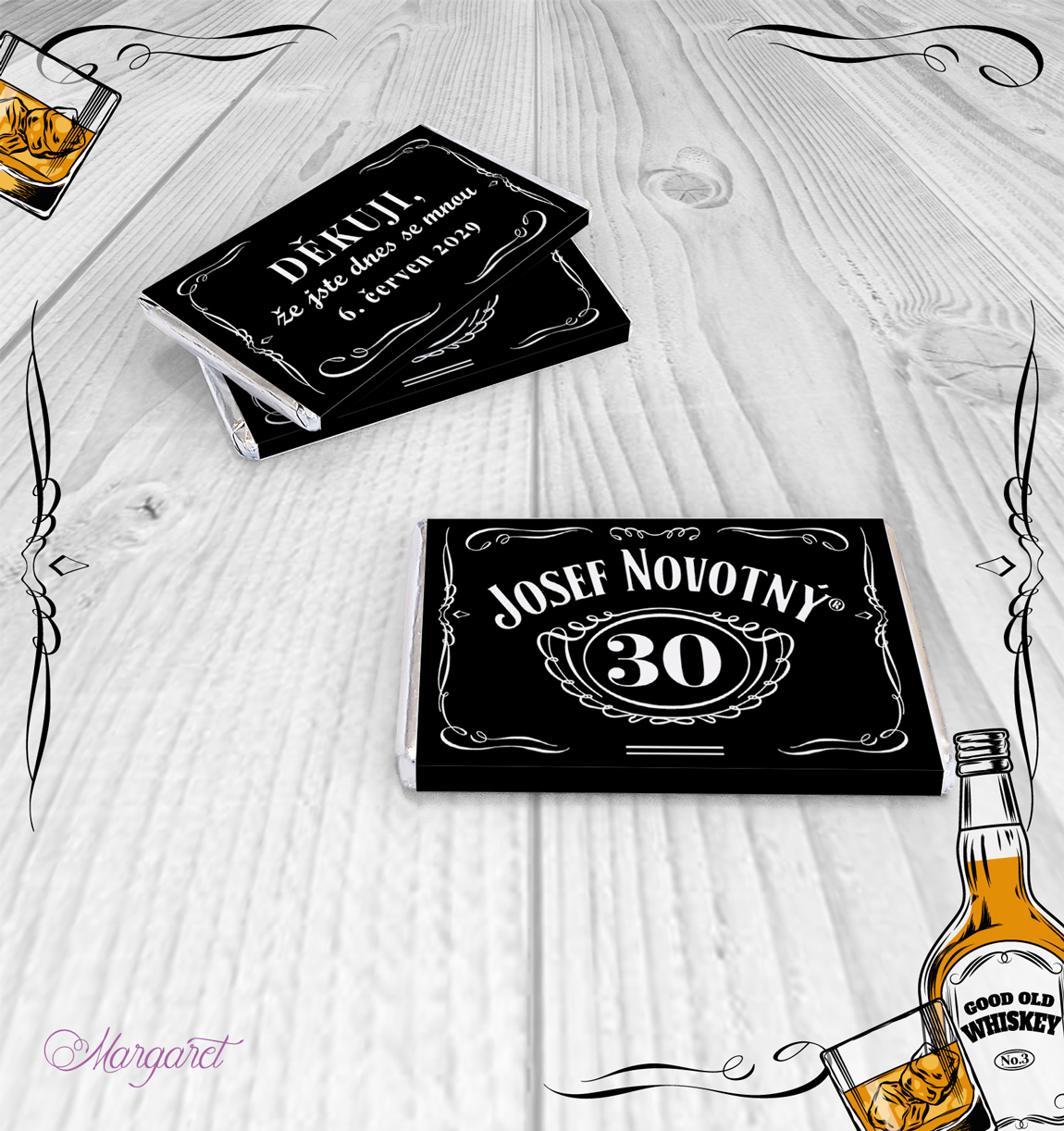 Narozeninová čokoládka 10 g | Whiskey POZV_01