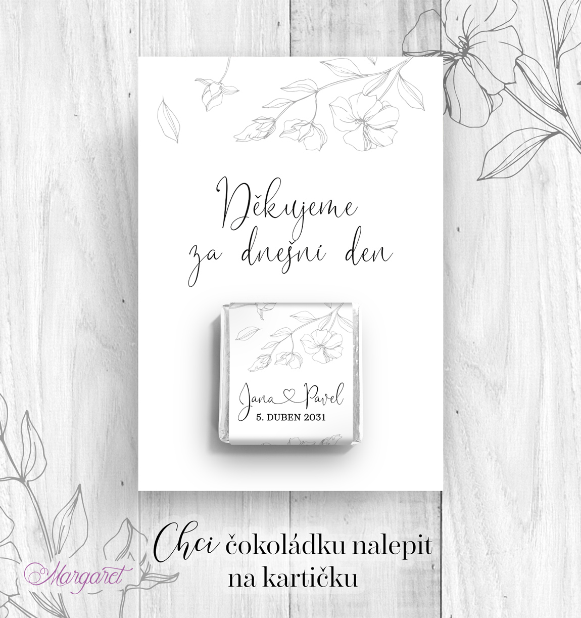 Kartička na čokoládky (BEZ čokoládky)