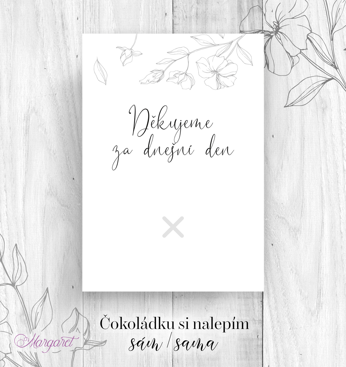 Kartička na čokoládky (BEZ čokoládky)