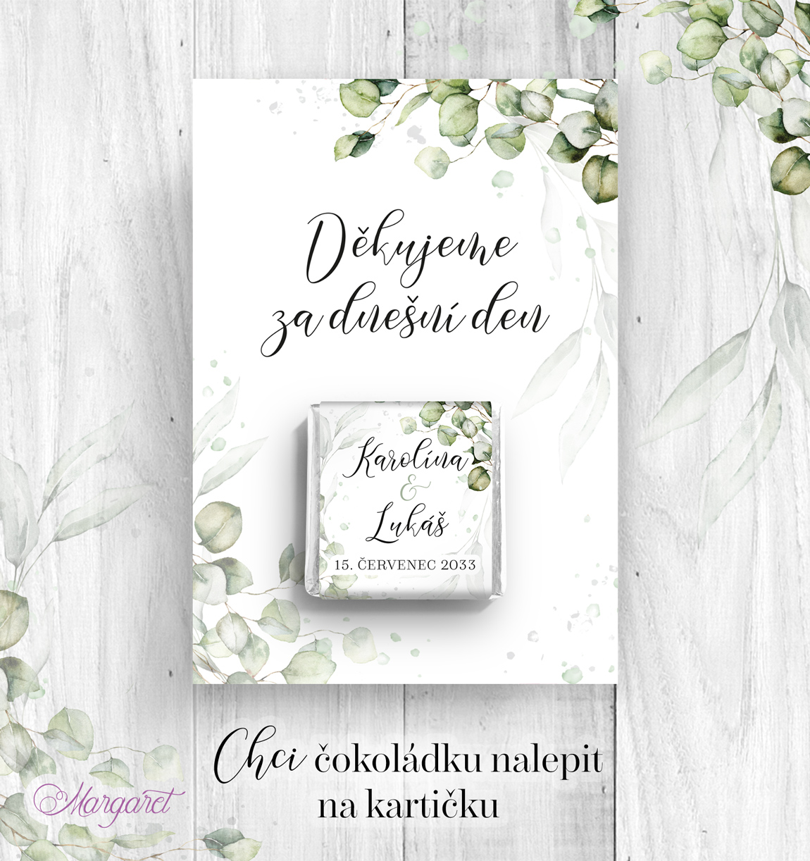 Kartička na čokoládky (BEZ čokoládky)