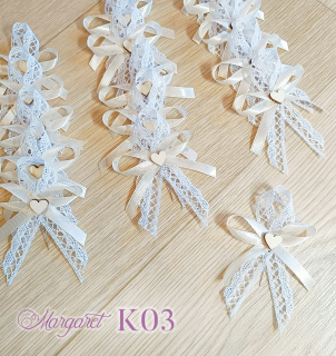 Krajkové svatební vývazky K03 (Cream)