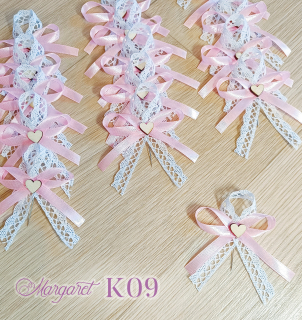 Krajkové svatební vývazky K09 (Light Pink)