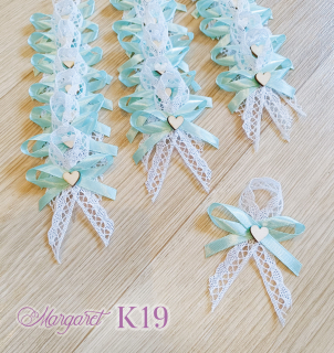 Krajkové svatební vývazky K19 (Mint)