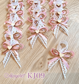 Krajkové svatební vývazky KJ09 (Light Pink)