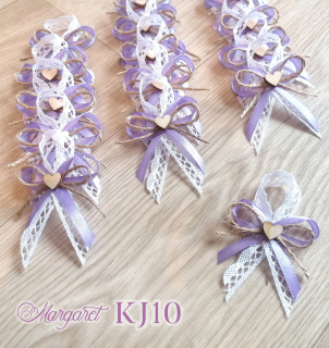 Krajkové svatební vývazky KJ10 (Lavender)