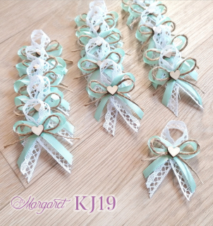 Krajkové svatební vývazky KJ19 (Mint)