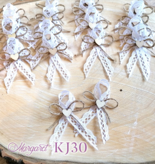 Krajkové svatební vývazky KJ30 (White)