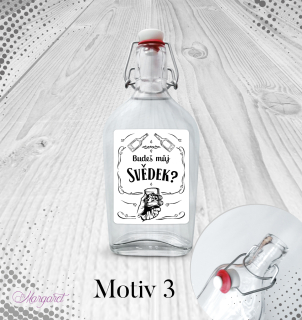 Skleněná placatka „Budeš můj svědek?“ | Motiv 3