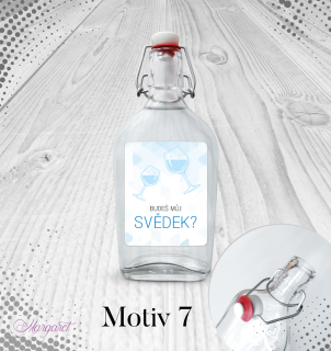 Skleněná placatka „Budeš můj svědek?“ | Motiv 7