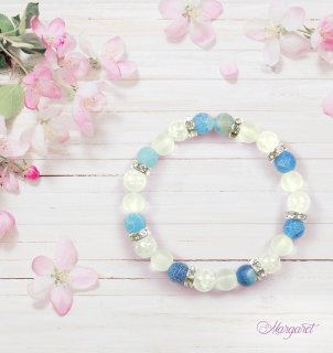 Minerální náramek – Achát & Křišťál