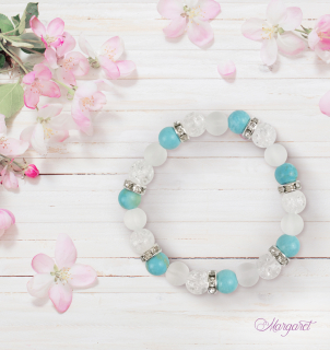 Minerální náramek – Tyrkenit & Křišťál