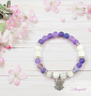 Minerální náramek – Achát & Křišťál