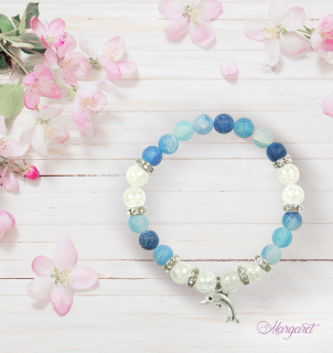 Minerální náramek – Achát & Křišťál