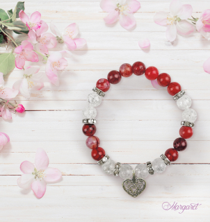 Minerální náramek – Achát & Křišťál