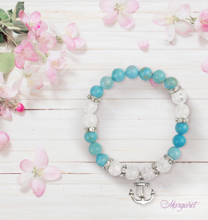 Minerální náramek – Tyrkenit & Křišťál