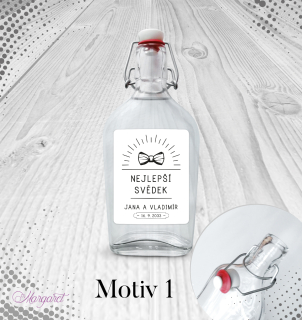 Skleněná placatka Nejlepší svědek | Motiv 1