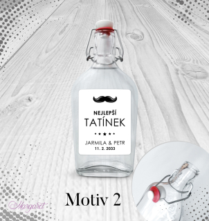 Skleněná placatka Nejlepší tatínek | Motiv 2