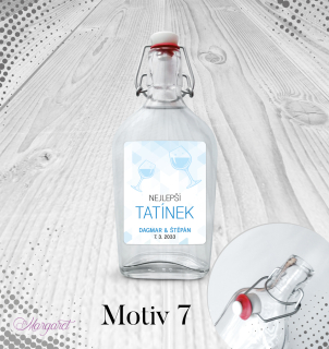 Skleněná placatka Nejlepší tatínek | Motiv 7