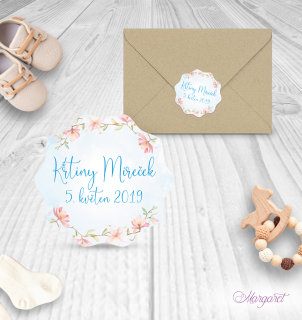 Pečeť / Nálepka | Křtiny motiv 2