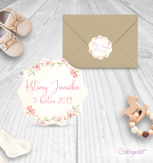 Pečeť / Nálepka | Křtiny motiv 2