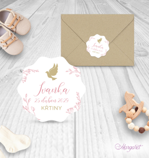 Pečeť / Nálepka | Křtiny motiv 3