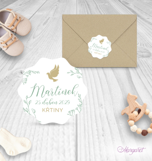 Pečeť / Nálepka | Křtiny motiv 3