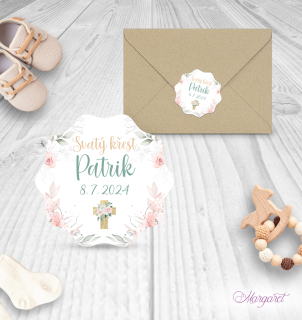 Pečeť / Nálepka | Křtiny motiv 5