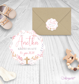 Pečeť / Nálepka | Křtiny motiv 6