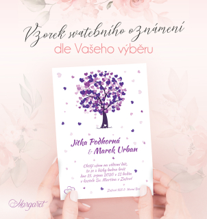 Svatební oznámení A6 Vzorek | SK01