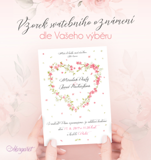 Svatební oznámení A6 Vzorek | SK02