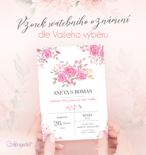 Svatební oznámení A6 Vzorek | SK03