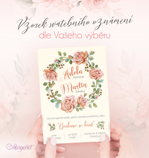Svatební oznámení A6 Vzorek | SK05
