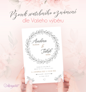 Svatební oznámení A6 Vzorek | SK06