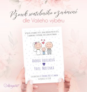 Svatební oznámení A6 Vzorek | SK09