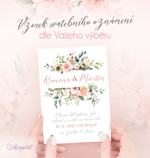 Svatební oznámení A6 Vzorek | SK11
