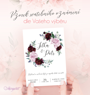Svatební oznámení A6 Vzorek | SK14