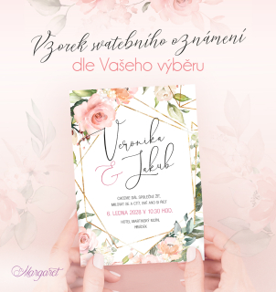 Svatební oznámení A6 Vzorek | SK17