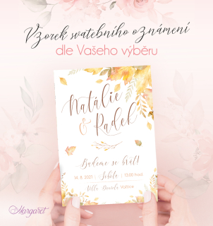 Svatební oznámení A6 Vzorek | SK18