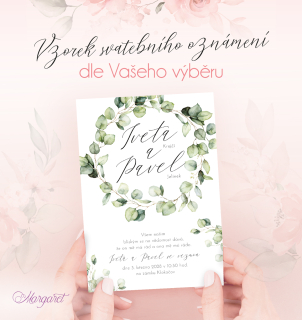 Svatební oznámení A6 Vzorek | SK21