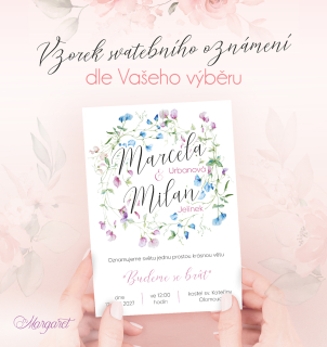 Svatební oznámení A6 Vzorek | SK23