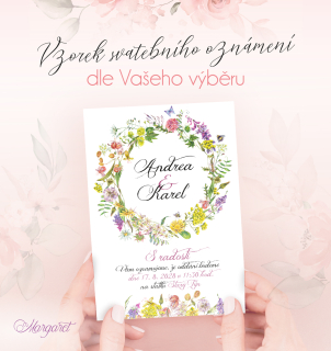 Svatební oznámení A6 Vzorek | SK24